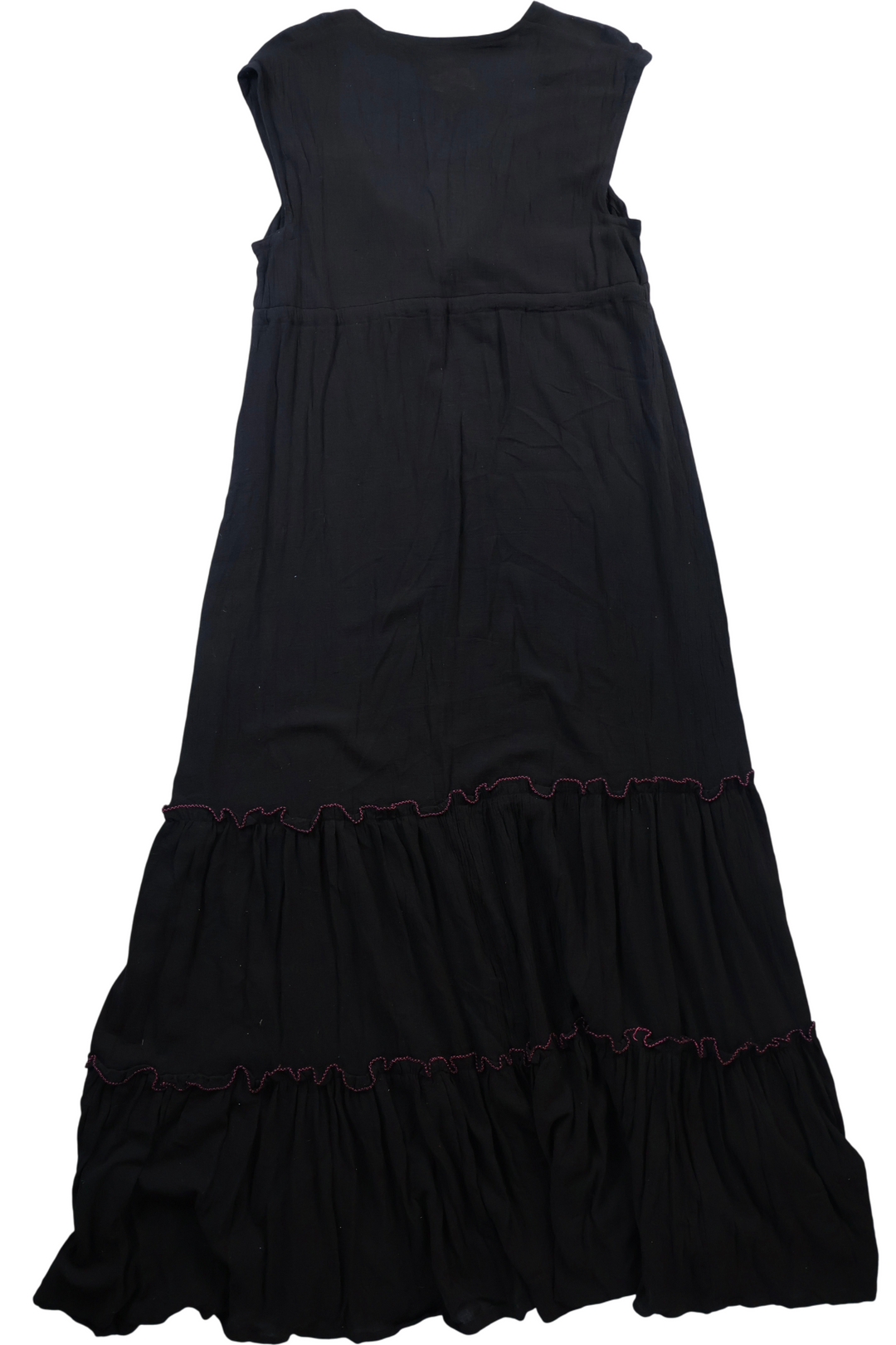Radley Sleeveless Black Maxi Dress - M - Think Vintage