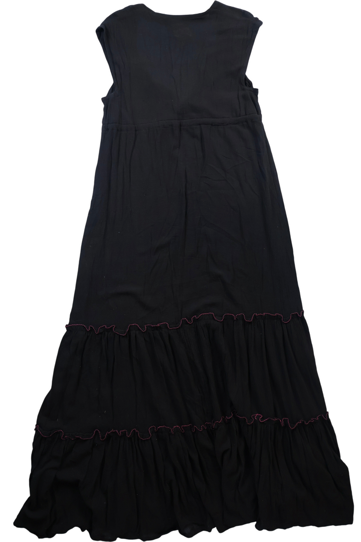 Radley Sleeveless Black Maxi Dress - M - Think Vintage