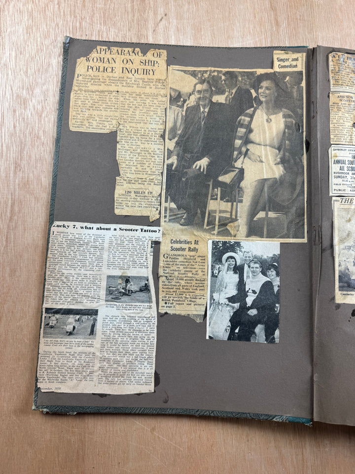 Vintage Scooter Archive Scrapbook – Original Photos, Newspaper Cuttings, Posters & Ephemera