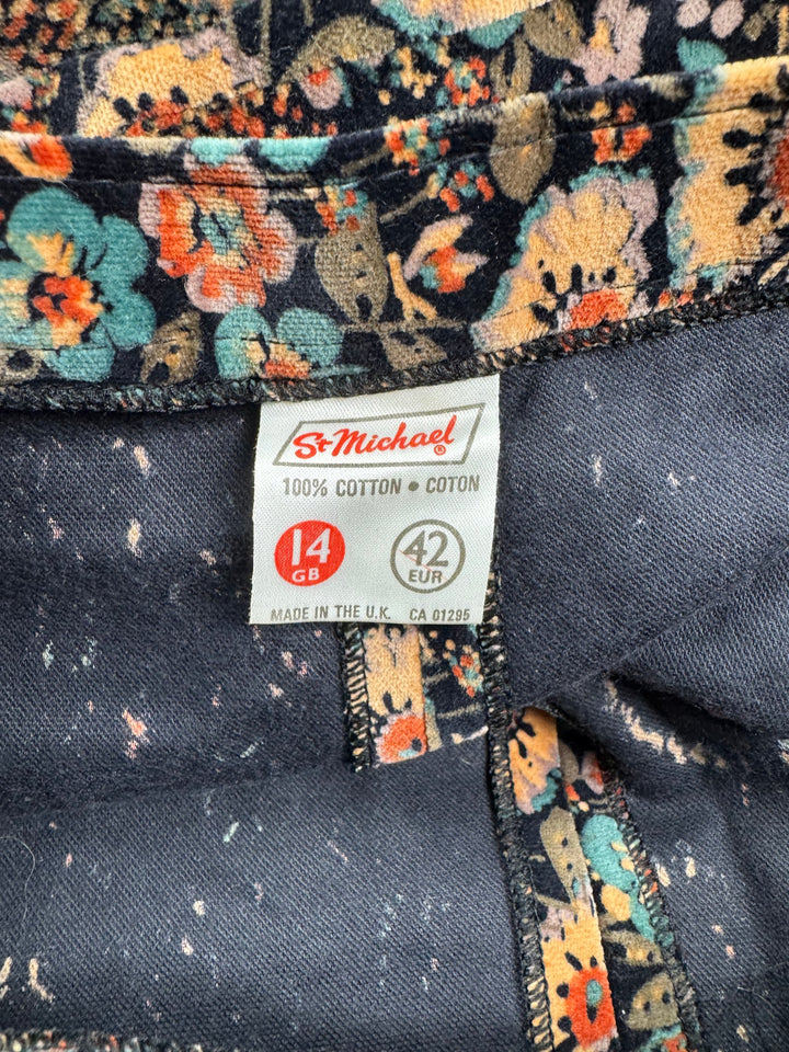 St Michael Floral Maxi Skirt - S - Think Vintage