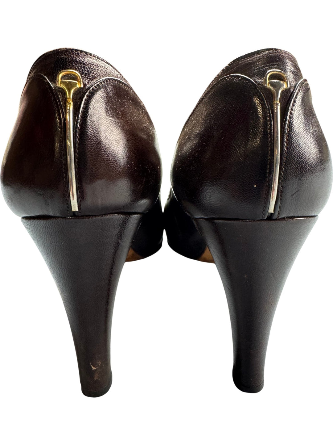 Gucci Leather Brown Heels