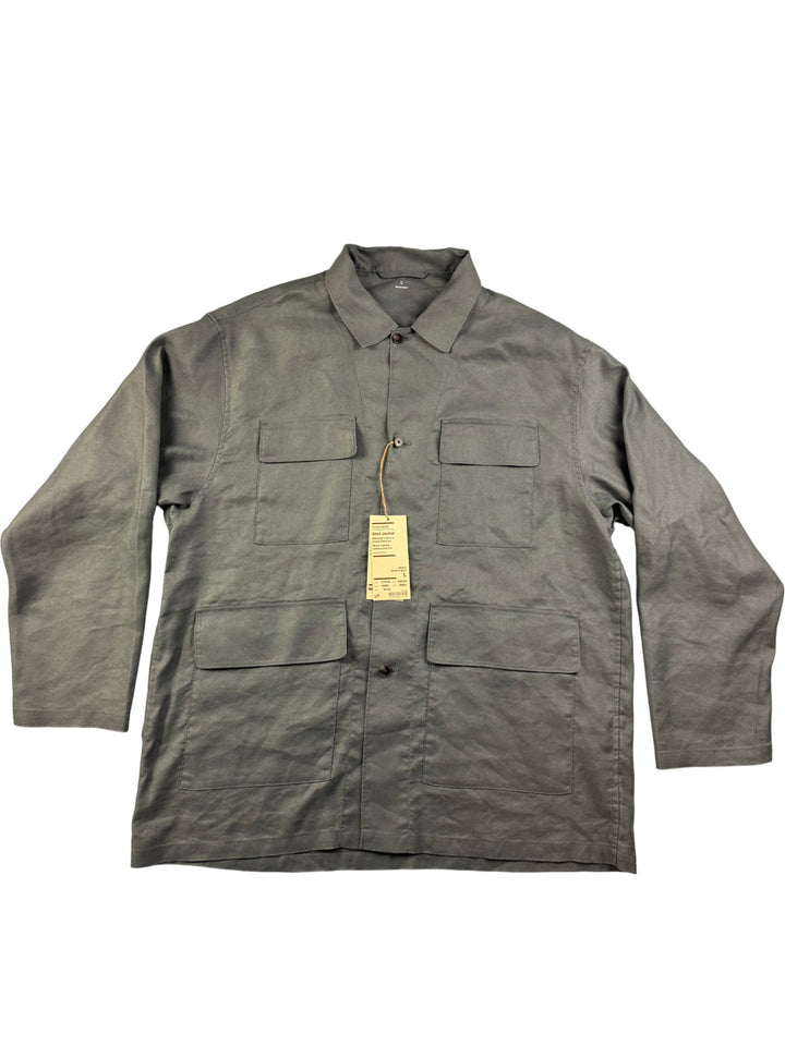 Muji Hemp Blend Shirt Jacket Grey - L
