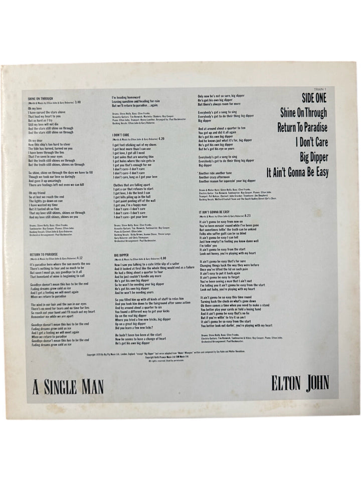 A Single Man Vinyl Album - Good