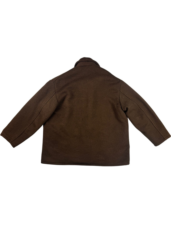 Brown Quilted Collar Jacket - L