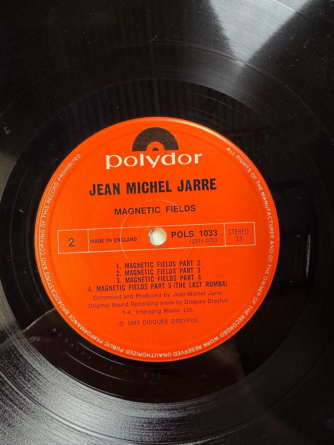 1981 Jean Michel Jarre Magnetic Fields Vinyl - Very Good