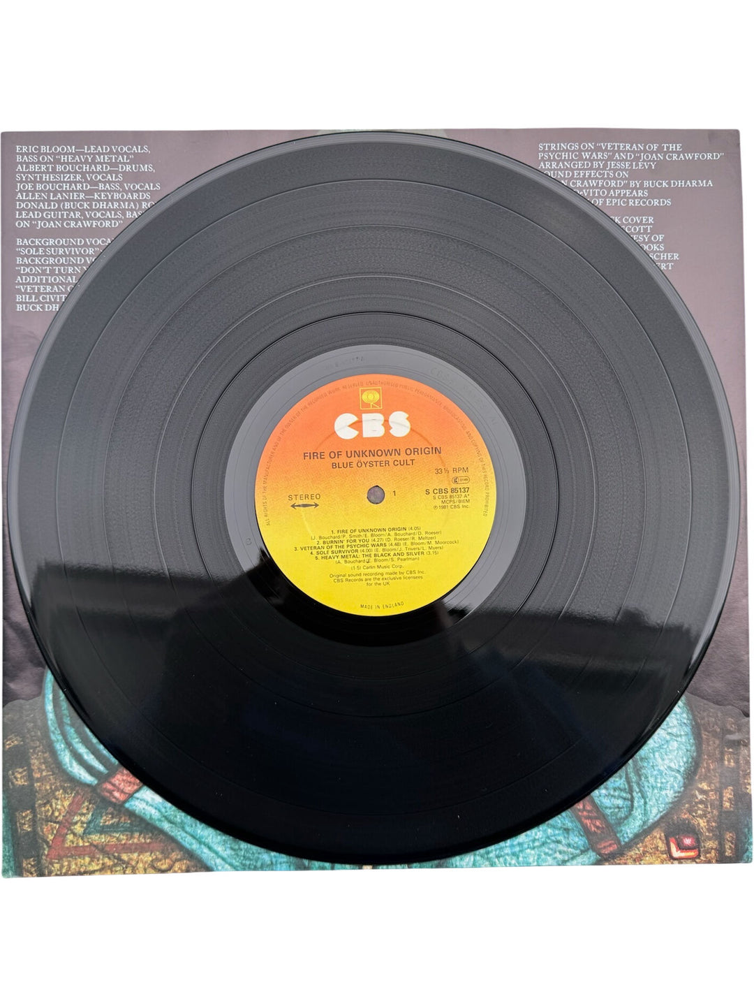 Blue Öyster Cult Fire of Unknown Origin Vinyl - Very Good