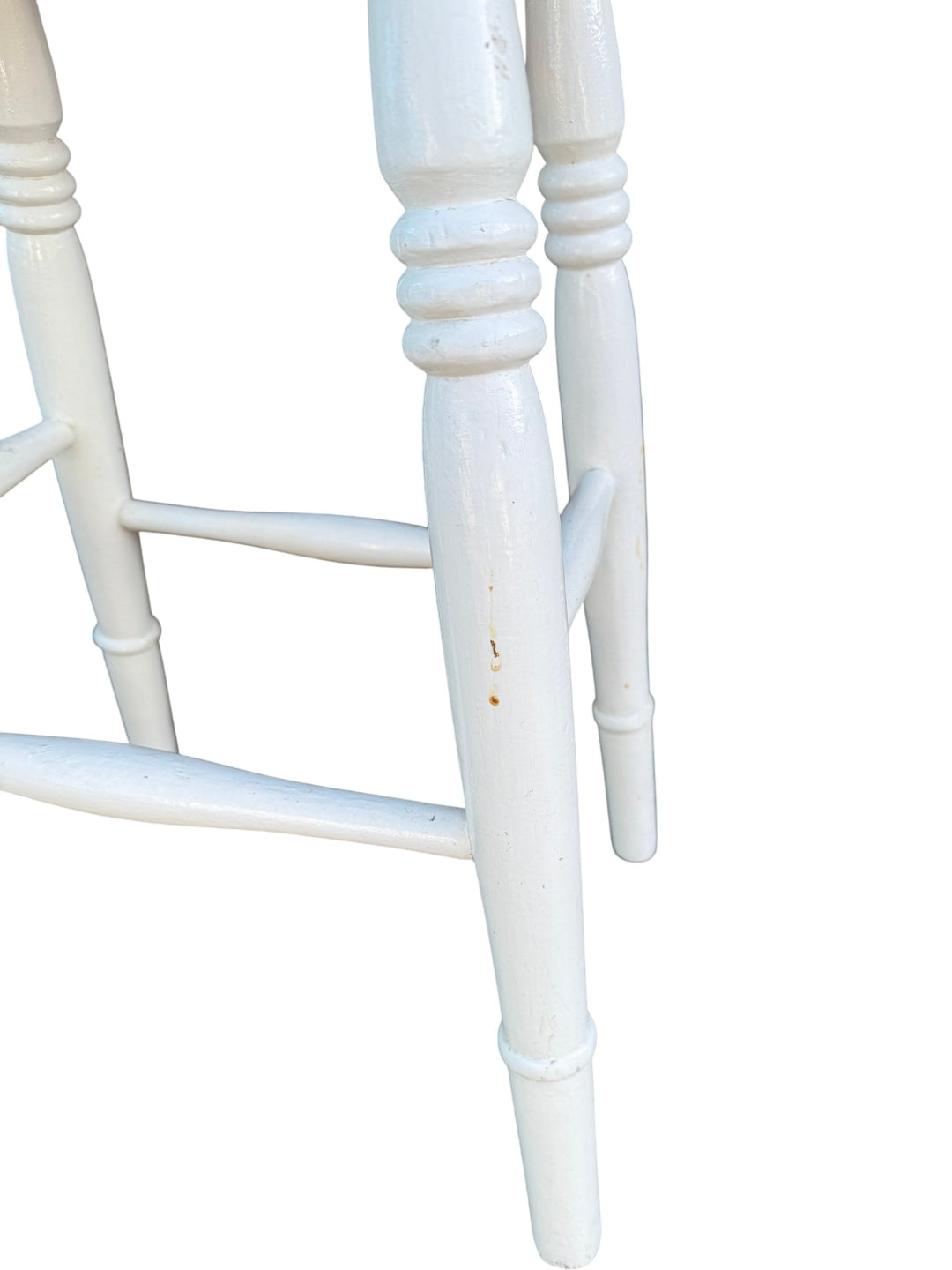 White Mosaic Seat Folding Stool - Think Vintage