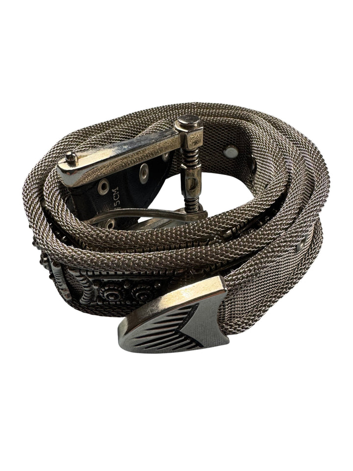 Metallic Mesh Buckle Belt