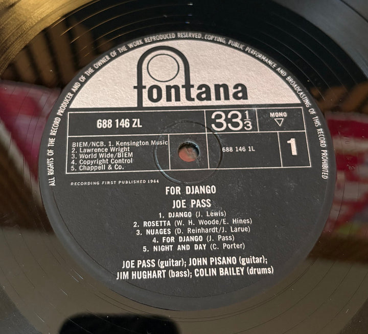 Joe Pass For Django Vinyl Album - Fair
