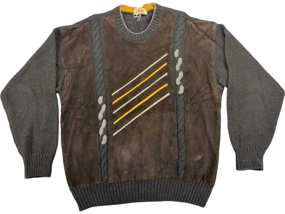 Chantal Italian Ovine Suede Sweater - Think Vintage