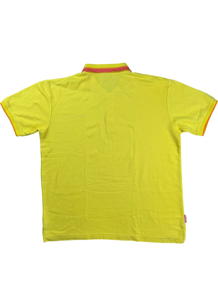 Yellow Polo Shirt With Red Logo - XL