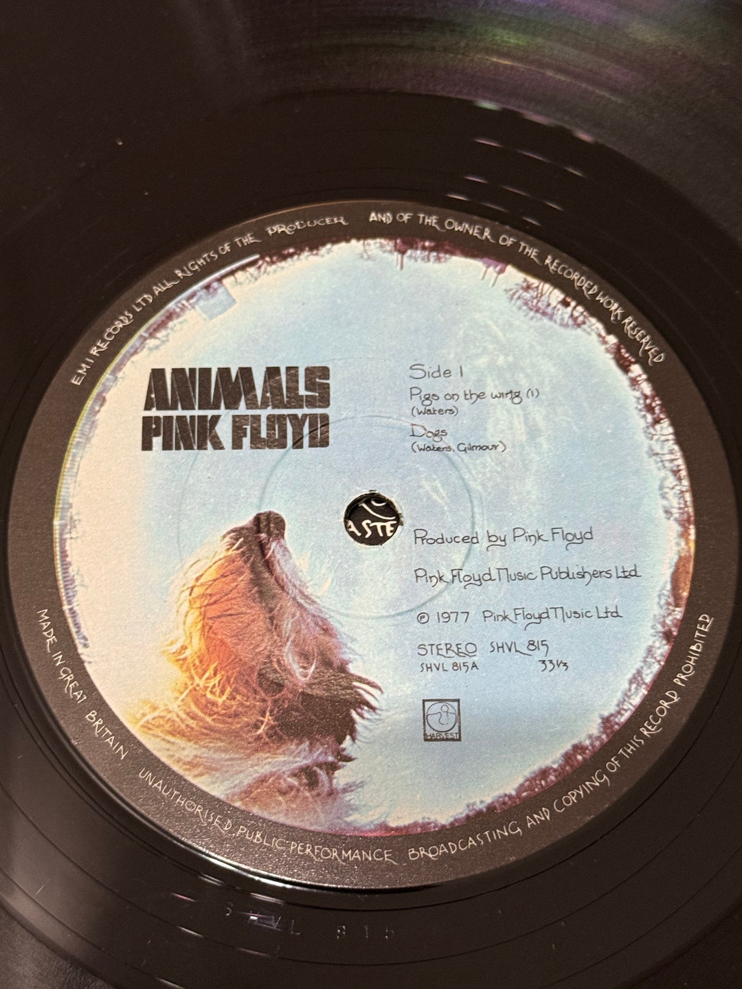Pink Floyd Animals Vinyl Record - 1st Press - Think Vintage