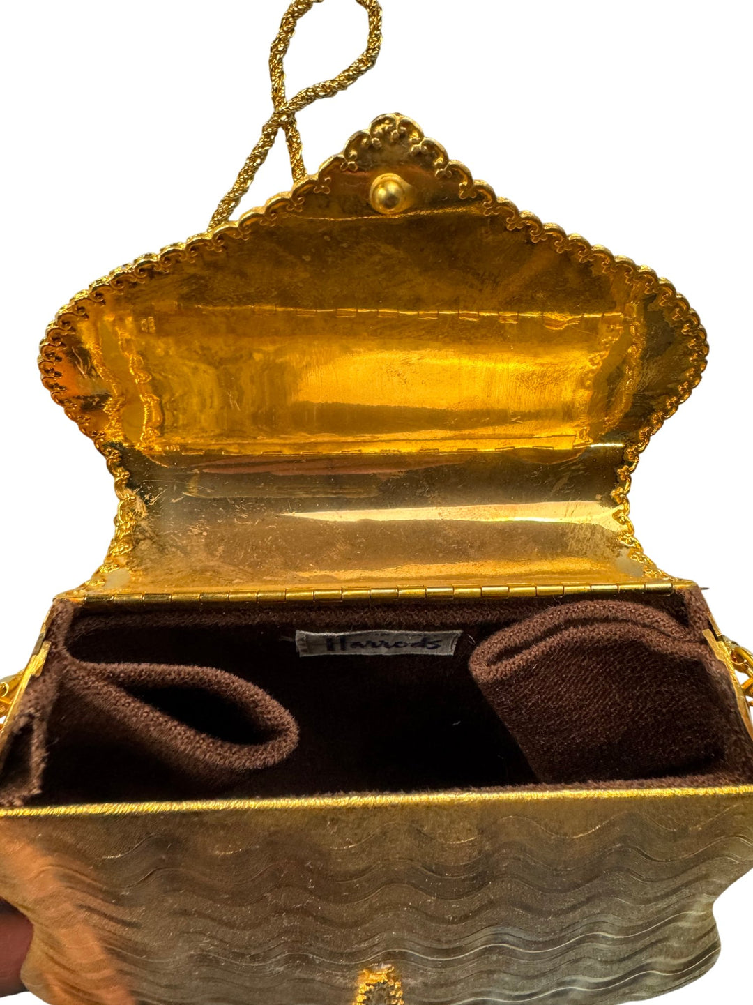 Harrods Gold Metal Evening Bag