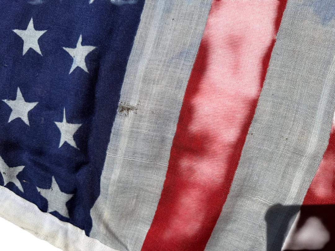 Vintage American Flag with Stars and Stripes Design