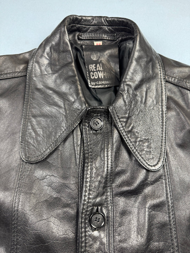 Real Cow Leather Jacket by Campair - M