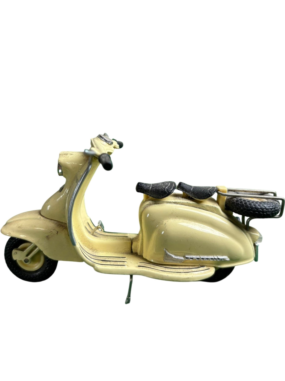 Vintage Diecast Scooter Model Collectible Metal Vespa Yellow Display Piece - Think Vintage
