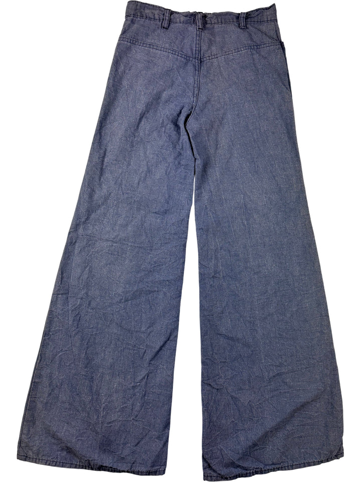 Wide Leg Blue Denim Jeans - S