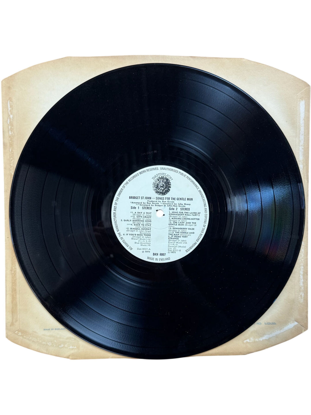Bridget St John Songs For The Gentle Man Vinyl - Good