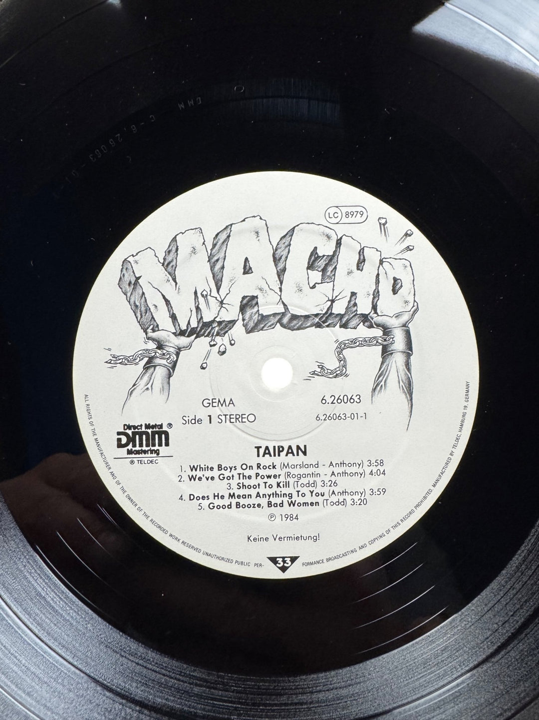 Taipan Self-Titled Vinyl Record - Very Good
