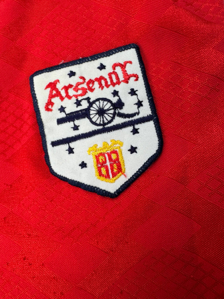 1970s Arsenal Red and White Short Sleeve Polo Shirt - Age 5/6
