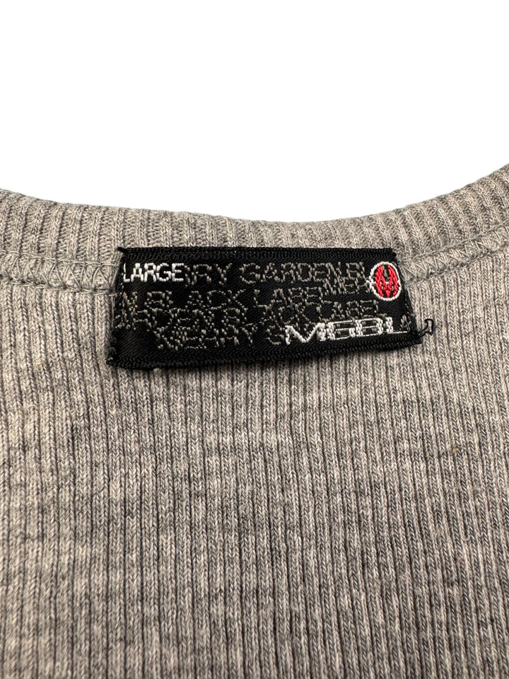 Cross Signal Grey Ribbed Tank Top - XS