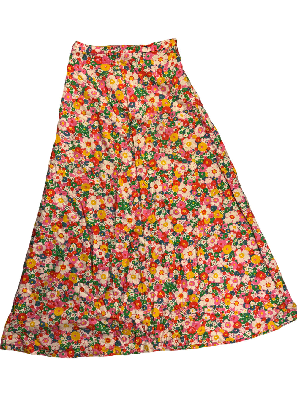 60's Floral Maxi Skirt - Think Vintage