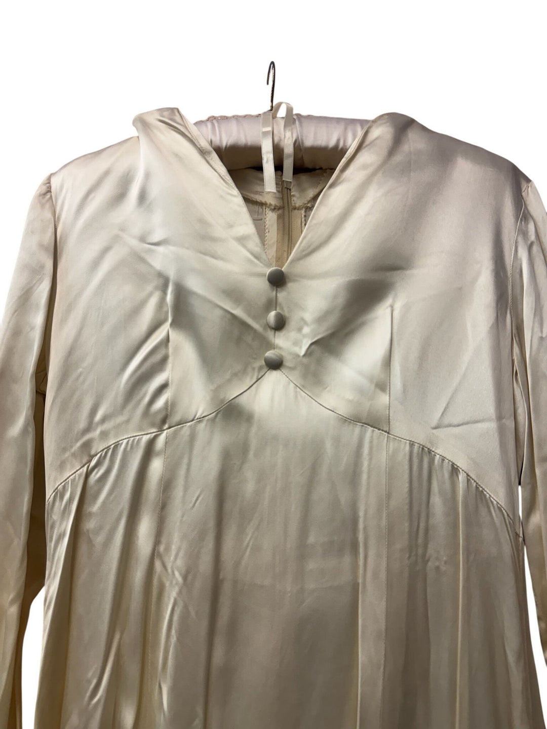 1930s Cream Long Sleeve Dress