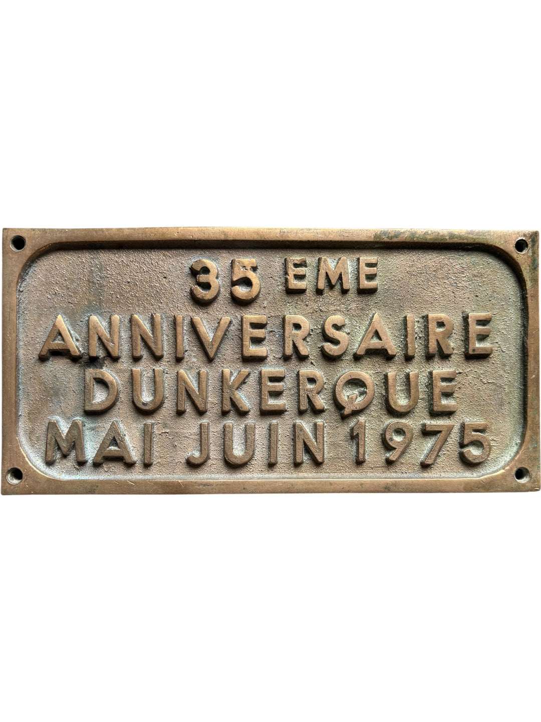 35th Anniversary Operation Dynamo Dunkirk Plaque Solid Brass - Think Vintage ltd