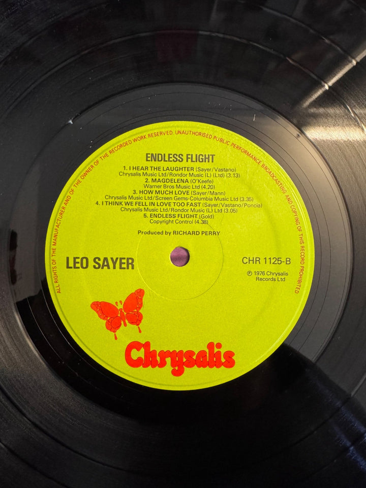 Leo Sayer Endless Flight Vinyl - Very Good