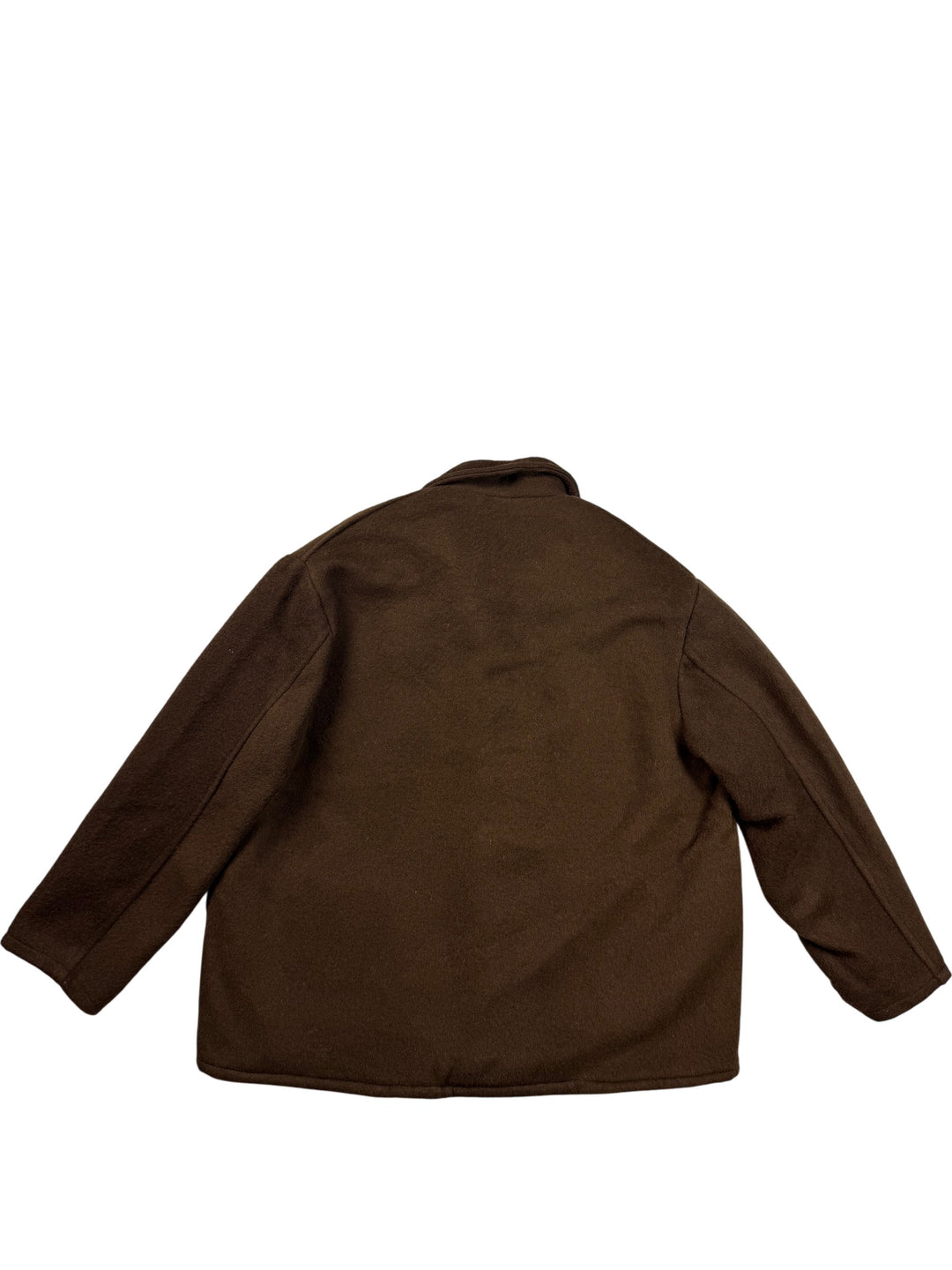Brown Wool Jacket with Quilted Lining - XL