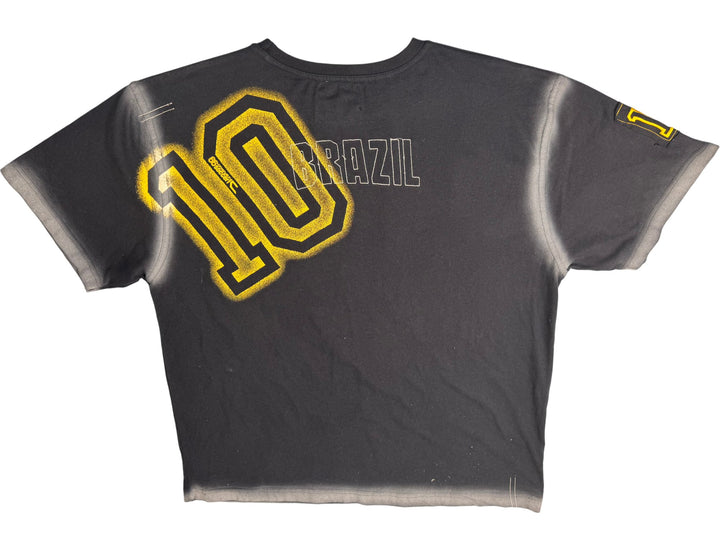 Graphic Black Yellow T-Shirt - XL - Think Vintage