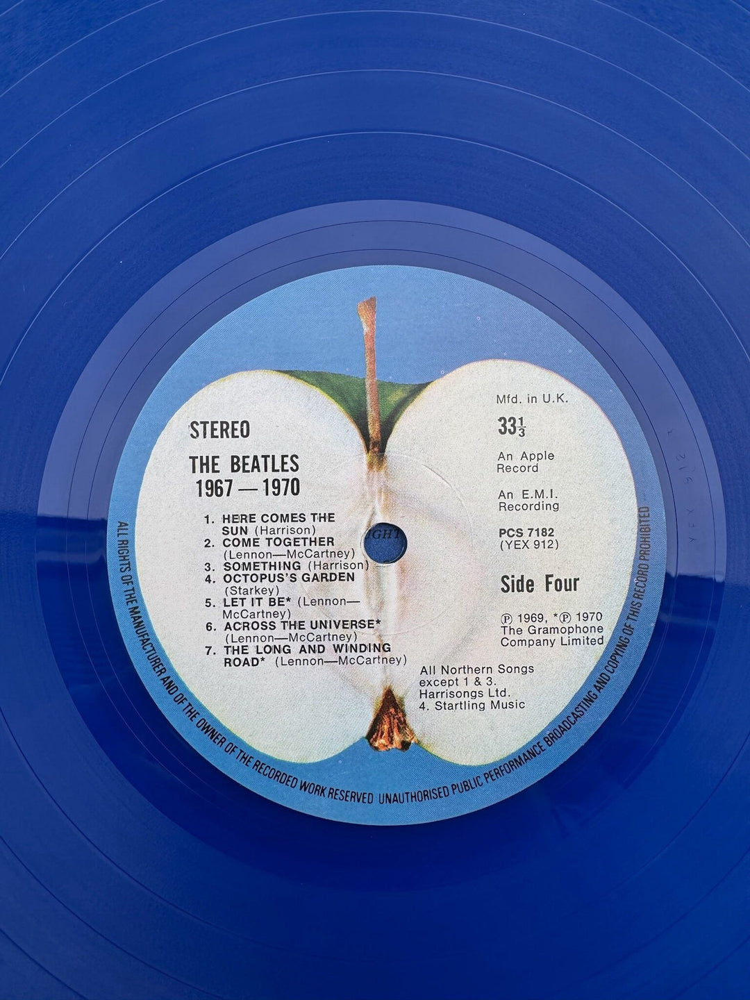 The Beatles 1967-1970 Blue Vinyl LP - Very Good