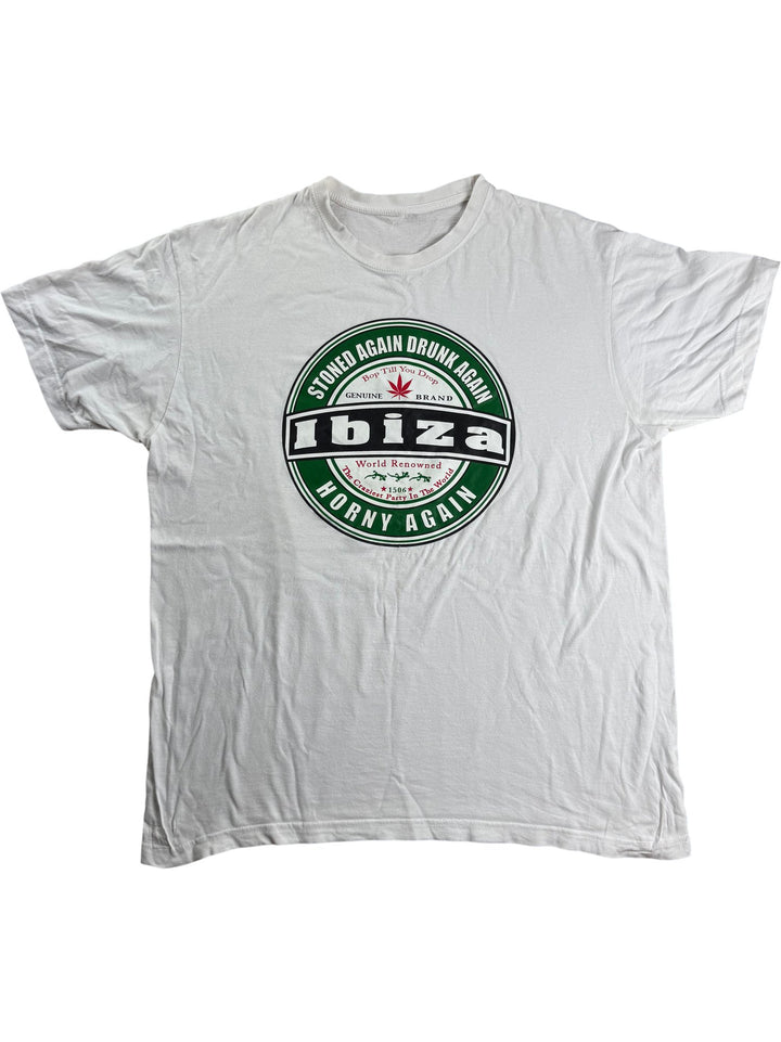 Ibiza Graphic White T-Shirt - M