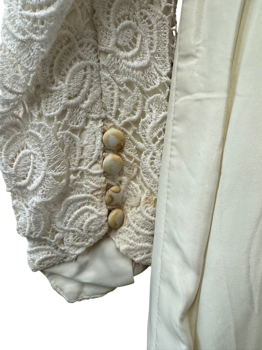 1960s Lace Long Sleeve Wedding Dress