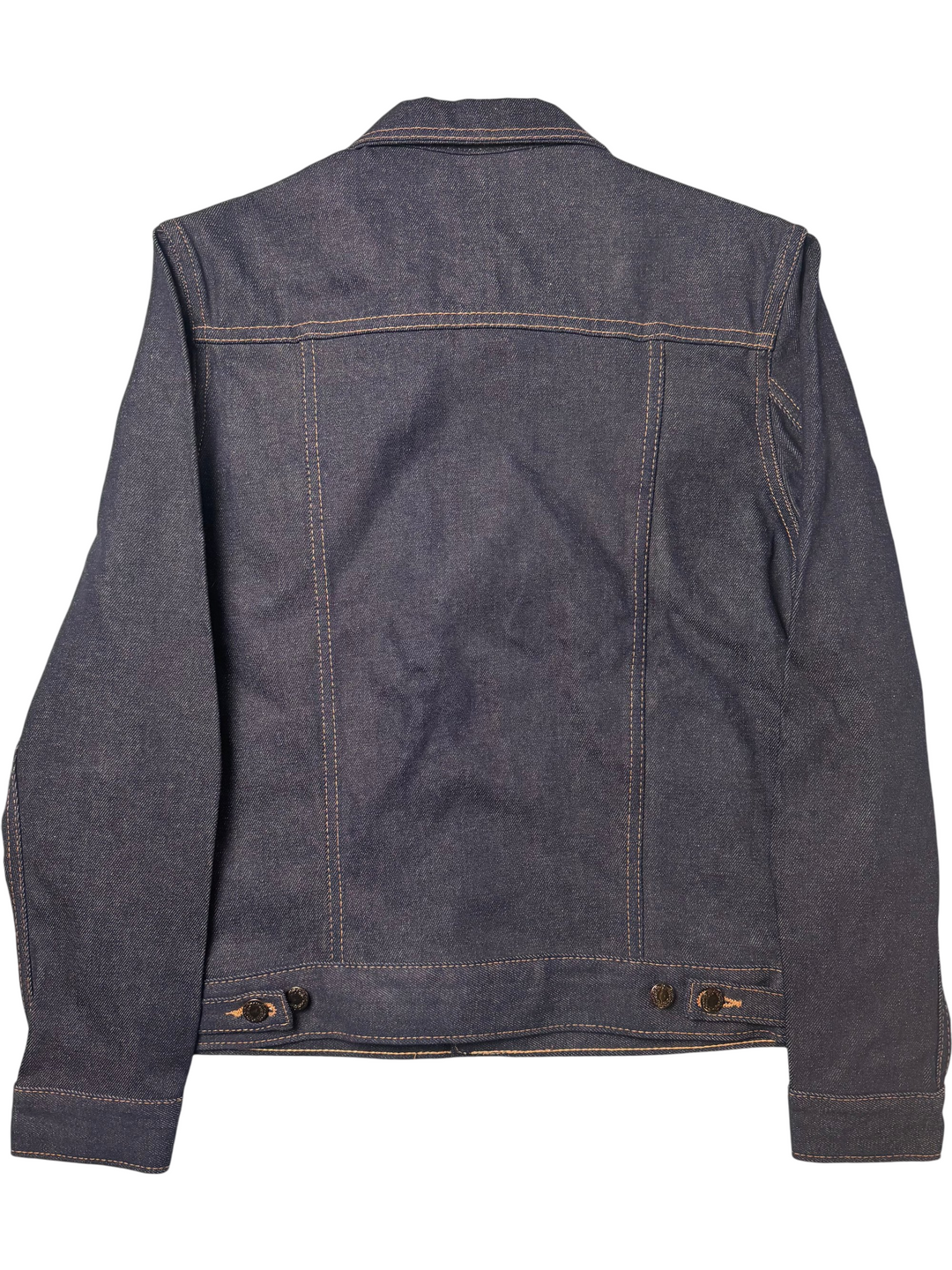 1970s Denim Trucker Jacket with Embroidered Patch - L - Think Vintage