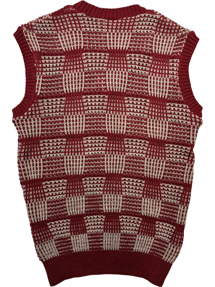 Daniel Checkered Knit Sweater Vest - M