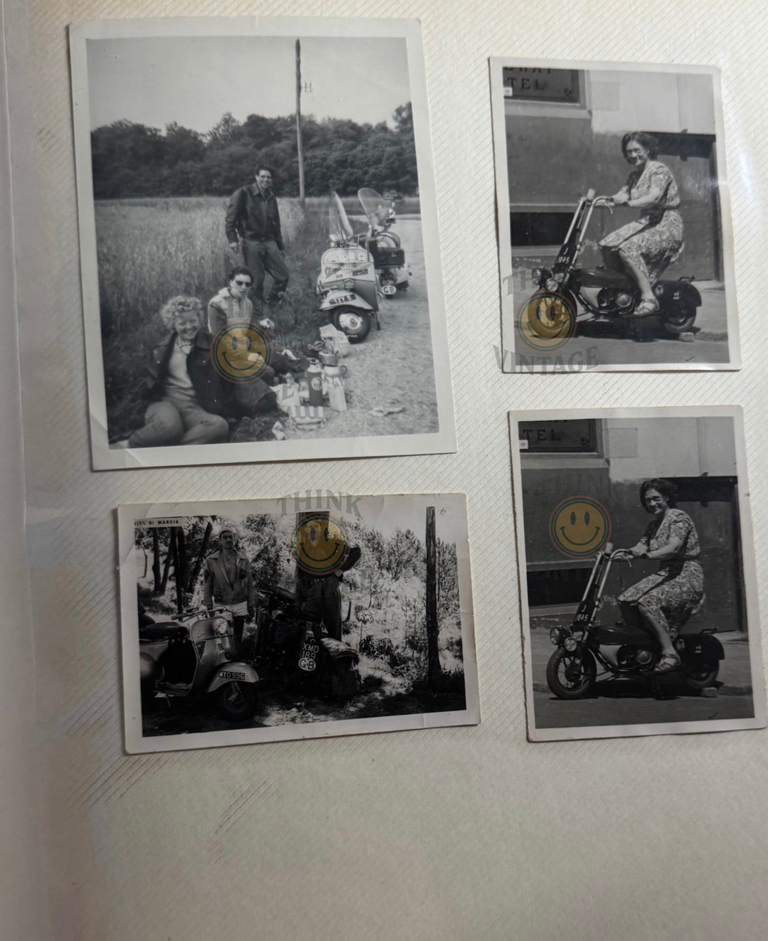 Collection of Vintage Scootering Photos & Cards