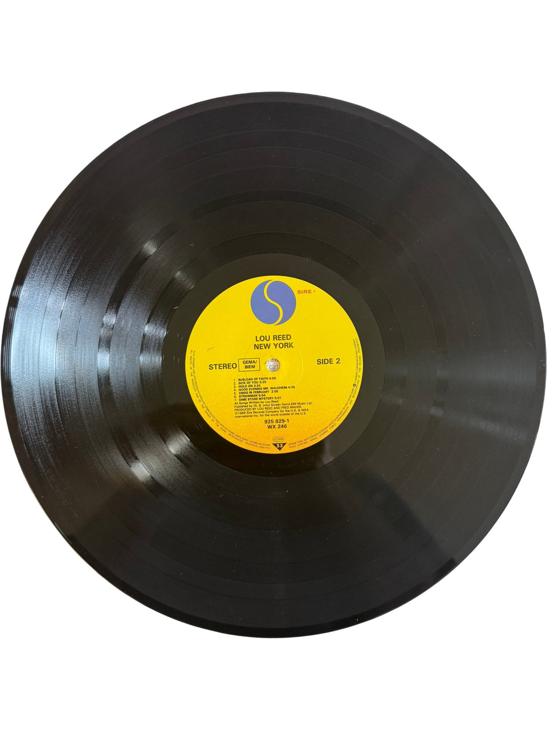 Lou Reed New York Album Record - Good