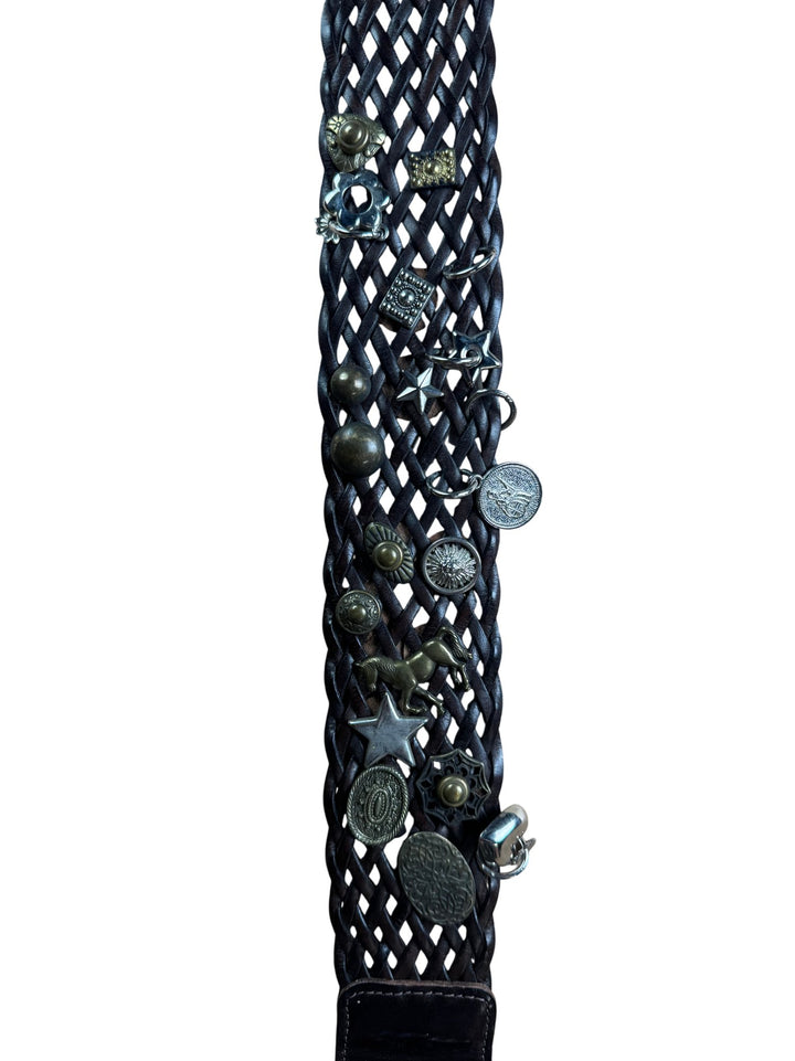 Orca Black Braided Leather Belt - W34-40