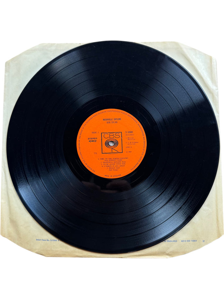 Bob Dylan Nashville Skyline Vinyl Album - Good+