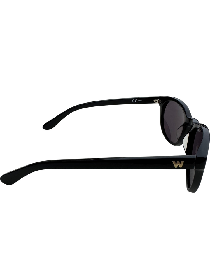 Classic Black Round Unisex Sunglasses - Think Vintage