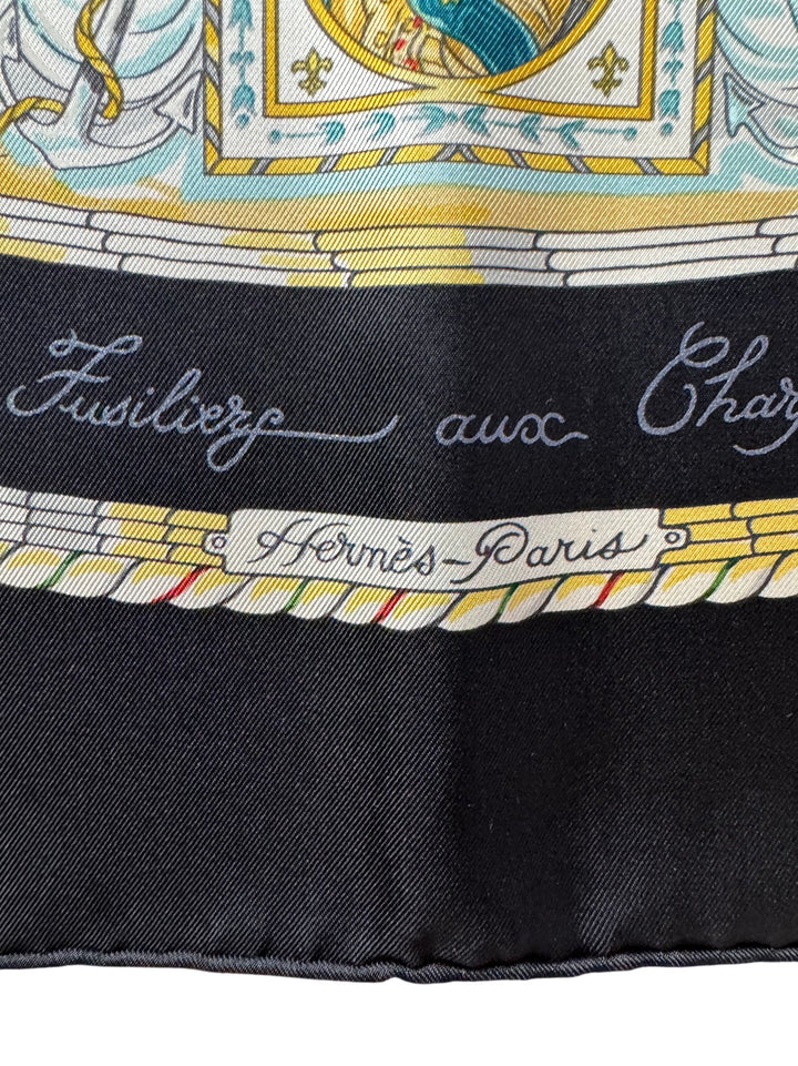 Hermès Paris Silk Scarf with Multicolor Design