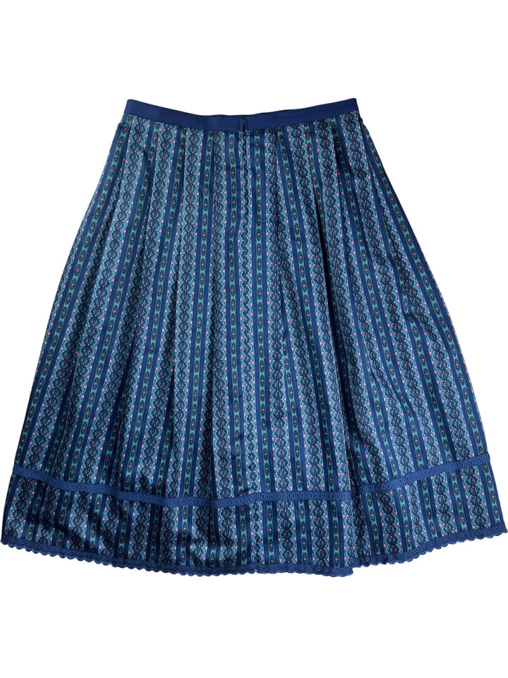 80s Pleated Floral Pattern Skirt - W33