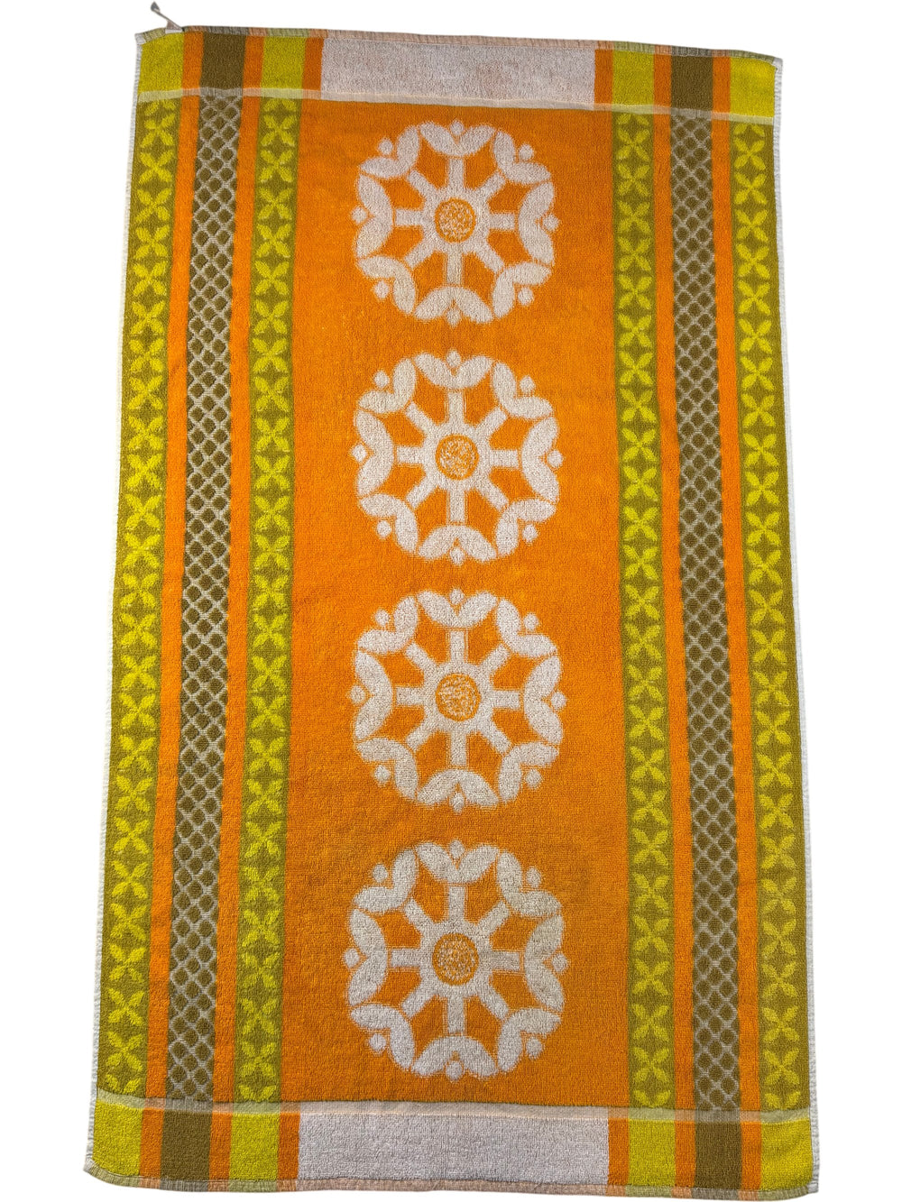 Dorma Retro Orange Patterned Bath Towel - Think Vintage
