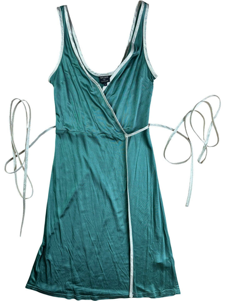 Green Wrap Midi Dress - S