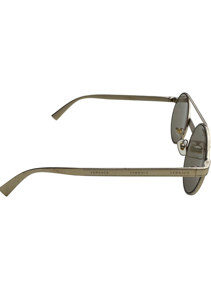 Versace Gold Round Sunglasses - Think Vintage