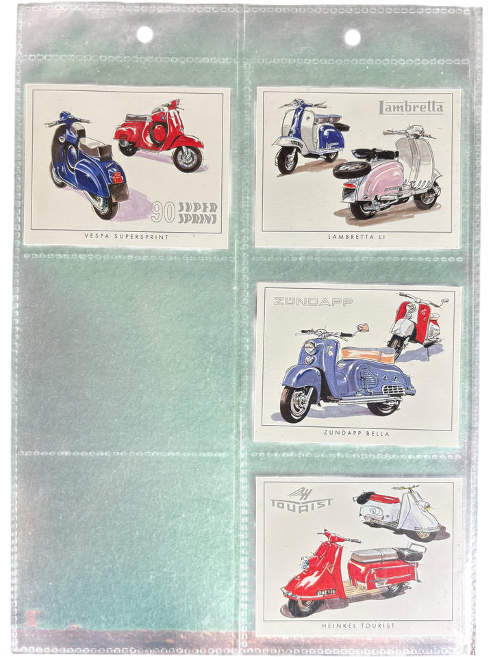 Vespa Lambretta Vintage Scooter Collectors Cards Set - Think Vintage