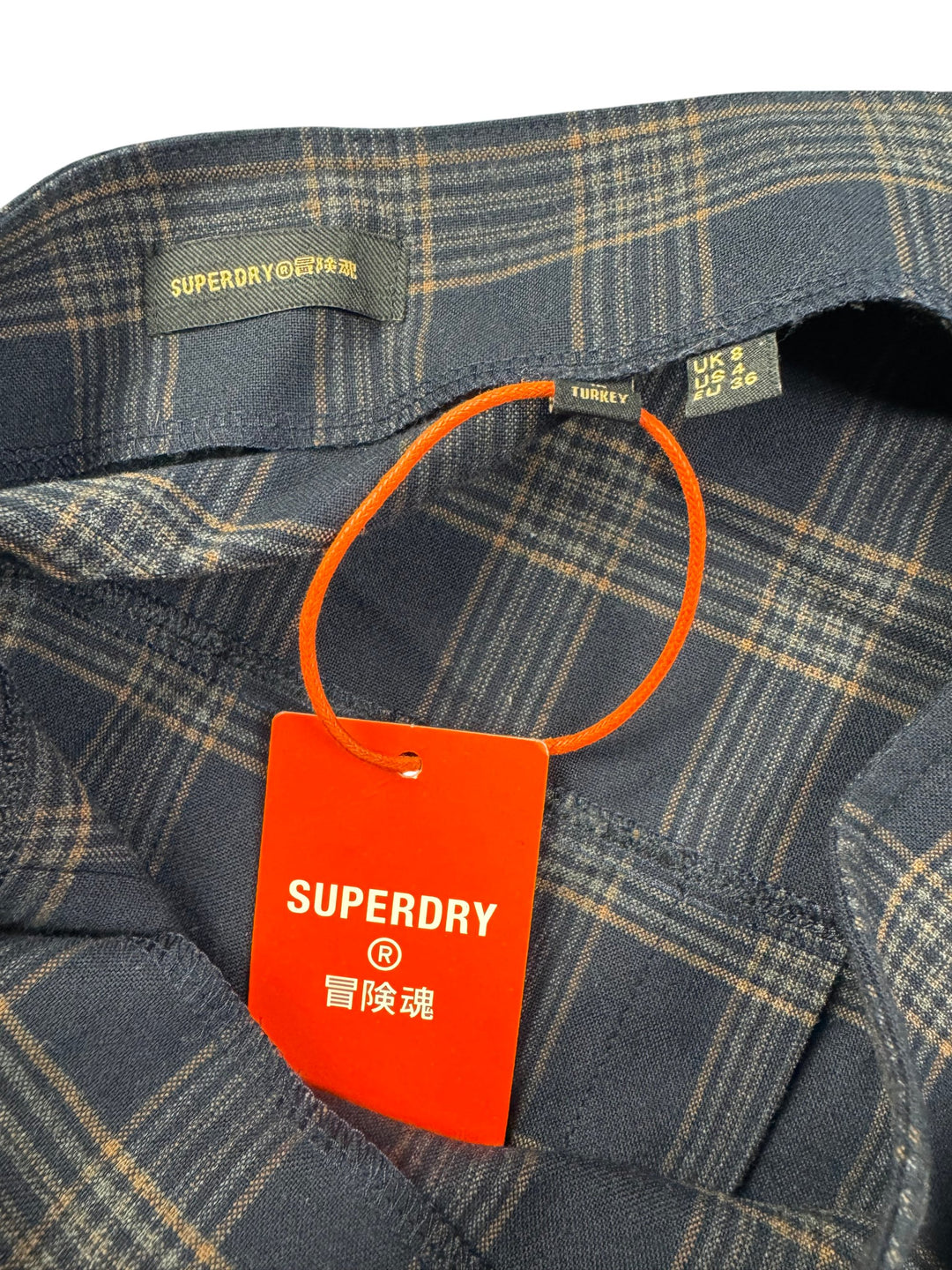 Superdry Tweed Plaid Mini Skirt - M