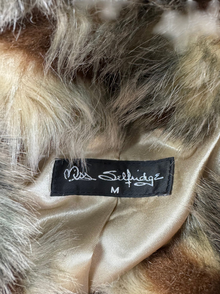 Miss Selfridge Faux Fur Jacket - M