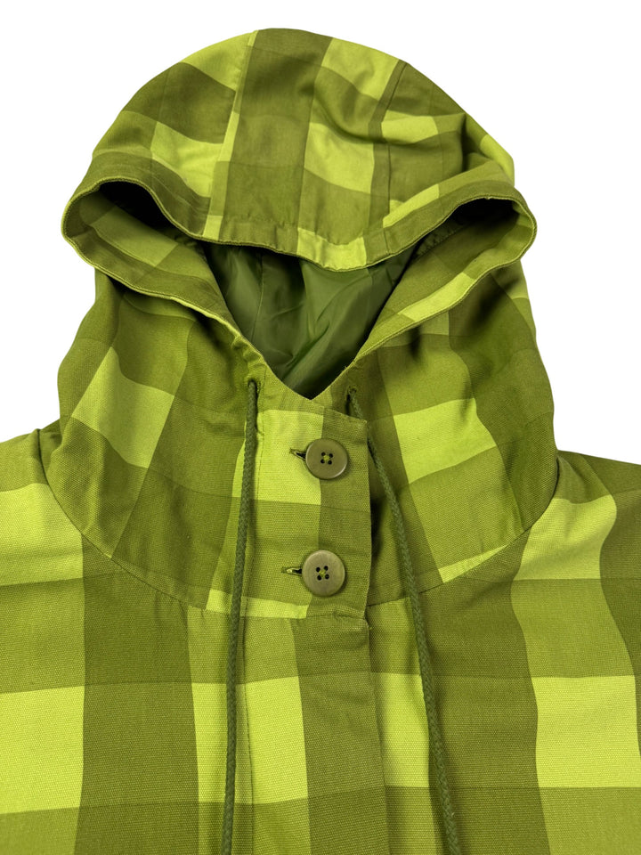 Lucy & Yak Green Checkered Hooded Jacket -XL